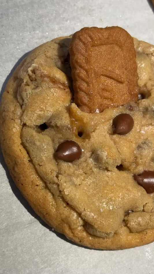 Salted Caramel stuffed biscoff chocolate chip cookie