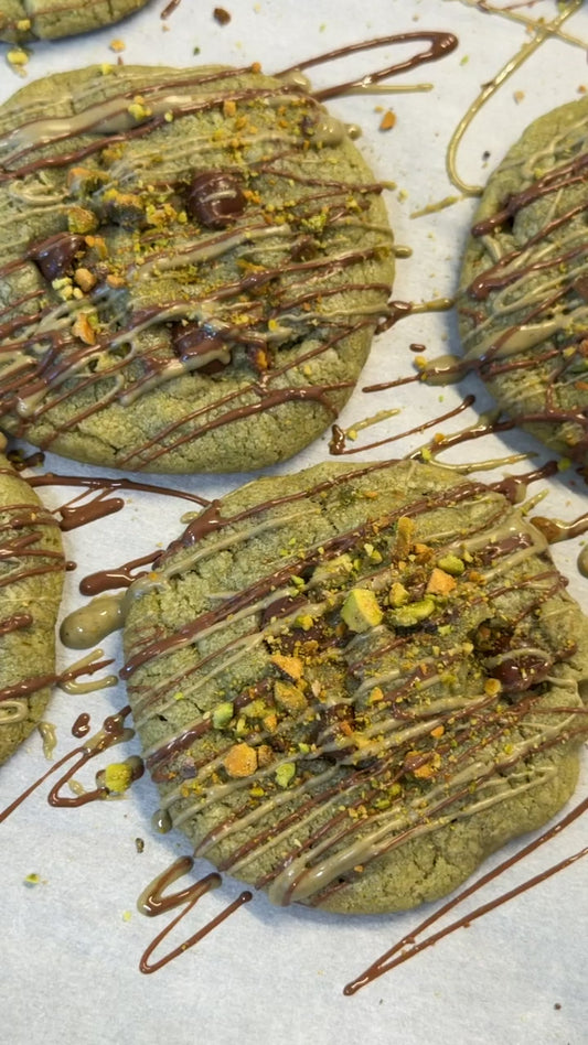 Chocolate chip Pistachio Butter cookies